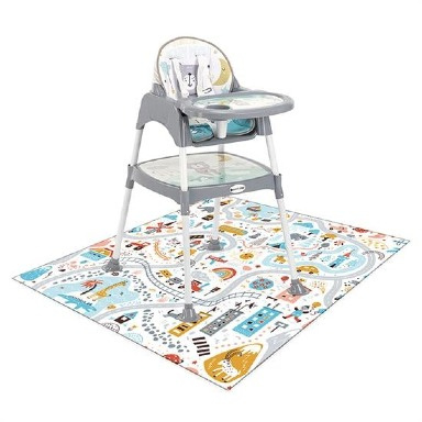 Dining mat Waterproof 120x120 cm Kids Activity & Play Mat – Town Road Map Design