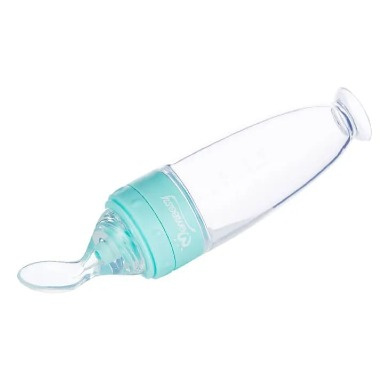 Momeasy Silicone Squeeze Feeder with Spoon | Baby Food Feeder 6M+