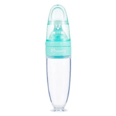 Momeasy Silicone Squeeze Feeder with Spoon | Baby Food Feeder 6M+