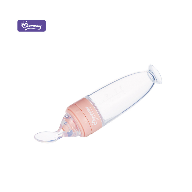 Momeasy Silicone Squeeze Feeder with Spoon | Baby Food Feeder 6M+
