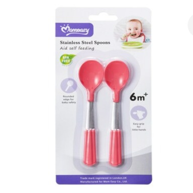 Momeasy Stainless Steel Spoons for Infants & Toddlers – Safe & Ergonomic (Model 45340)