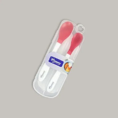 Momeasy Soft Silicone Baby Feeding Spoon Set (2 Pack) – BPA-Free, Heat-Sensitive Infant Training Spoons