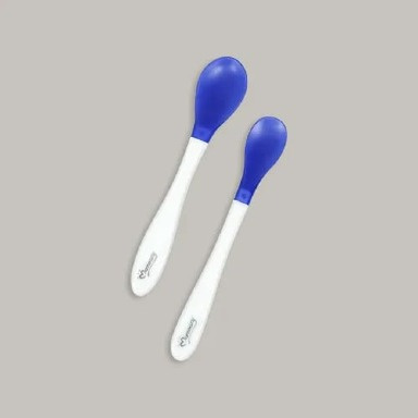 Momeasy Soft Silicone Baby Feeding Spoon Set (2 Pack) – BPA-Free, Heat-Sensitive Infant Training Spoons