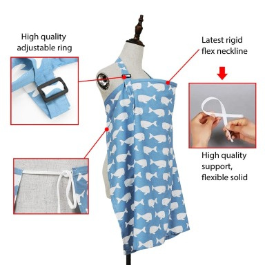 Breathable Nursing Cover – Adjustable Breastfeeding Cover with Full Privacy
