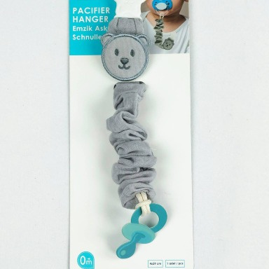 BabyJem Tiger Pacifier Hanger – Cotton Soother Chain with Clip