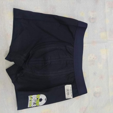 Boys Cotton Boxer Briefs – Soft Stretch Kids Underwear (Grey, White, Black, Navy Blue)