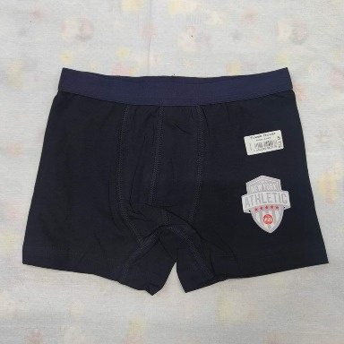 Boys Cotton Boxer Briefs – Soft Stretch Kids Underwear (Grey, White, Black, Navy Blue)