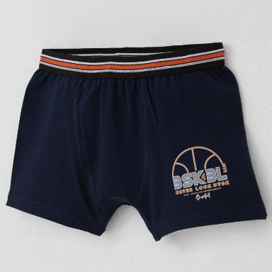 Boys Cotton Boxer Briefs – Soft Stretch Kids Underwear (Grey, White, Black, Navy Blue)