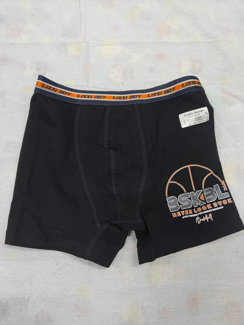 Boys Cotton Boxer Briefs 5years– Soft Stretch Kids Underwear (Grey, White, Black, Navy Blue)