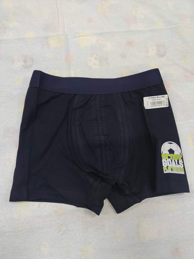 Boys Cotton Boxer Briefs 5years– Soft Stretch Kids Underwear (Grey, White, Black, Navy Blue)