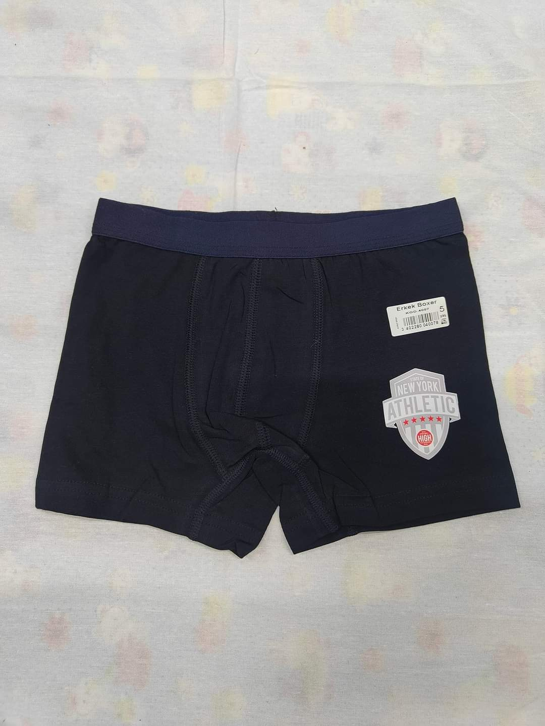Boys Cotton Boxer Briefs 5years– Soft Stretch Kids Underwear (Grey, White, Black, Navy Blue)