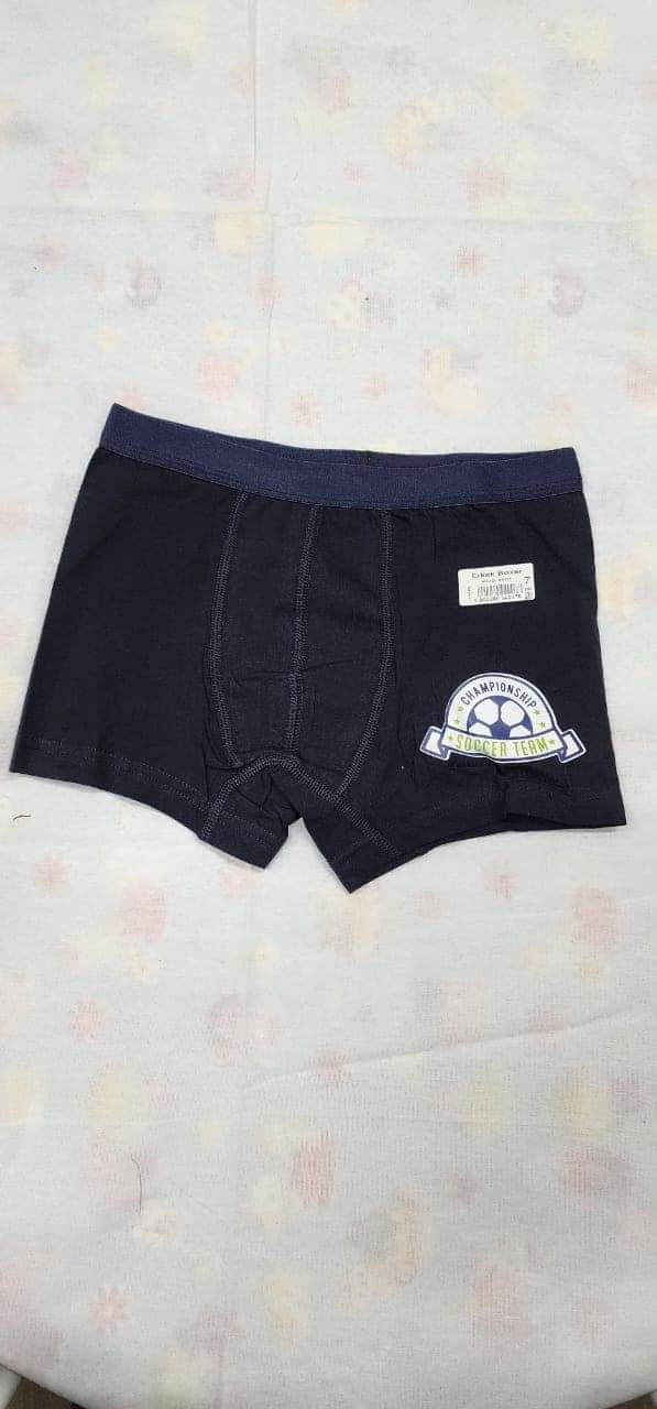 Boys Cotton Boxer Briefs 5years– Soft Stretch Kids Underwear (Grey, White, Black, Navy Blue)