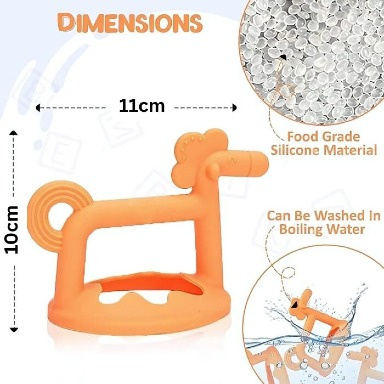 Momeasy Rocking Horse Silicone Teether – BPA-Free Teething Relief Toy