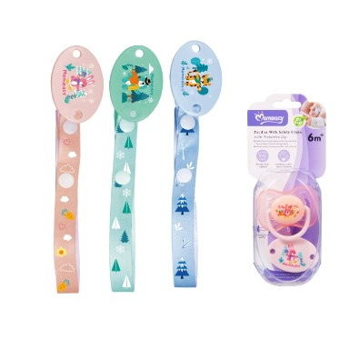 Momeasy Silicone Pacifier with Safety Chain – BPA-Free & Orthodontic