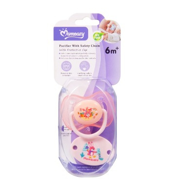 Momeasy Silicone Pacifier with Safety Chain – BPA-Free & Orthodontic