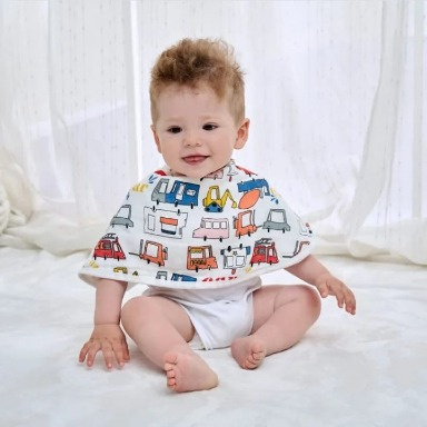 Burpy Bib – Bamboo Muslin Bib & Burp Cloth Combo