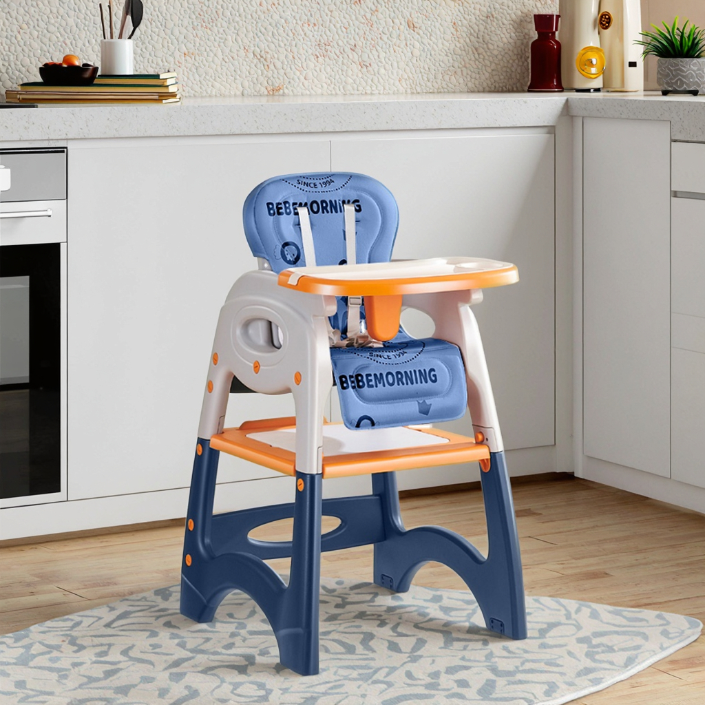 3-in-1 Baby Feeding Chair – Convertible High Chair & Toddler Table Set
