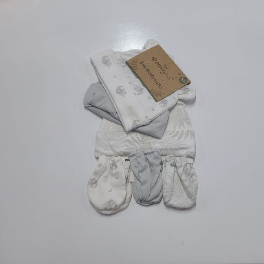 6-Piece Baby Cap & Mitten Set – Soft Cotton Newborn Essentials
