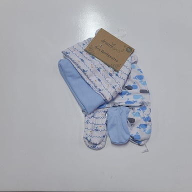 6-Piece Baby Cap & Mitten Set – Soft Cotton Newborn Essentials