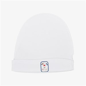 Baby Cotton Hat with Dog Embroidery – Soft Newborn Cap 0–3 Months