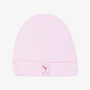 Baby Cotton Hat with Dog Embroidery – Soft Newborn Cap 0–3 Months