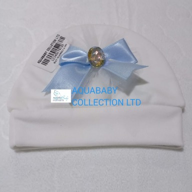 Baby Beanie with Layered Bow – Newborn Cotton Hat 0–3 Months