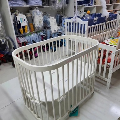 Wooden oval Baby Cot Bed – Safe & Stylish Nursery Crib for Newborns
