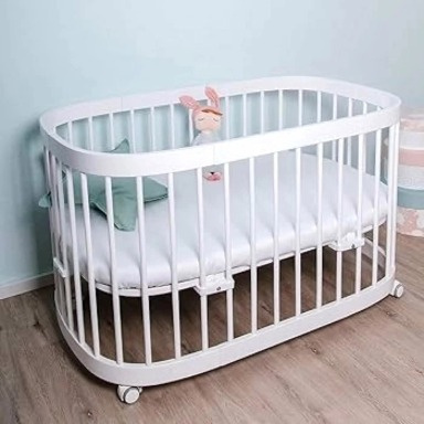 Wooden oval Baby Cot Bed – Safe & Stylish Nursery Crib for Newborns