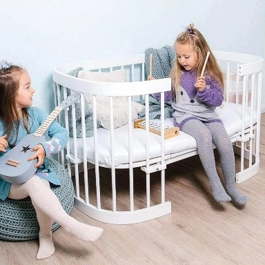 Wooden oval Baby Cot Bed – Safe & Stylish Nursery Crib for Newborns