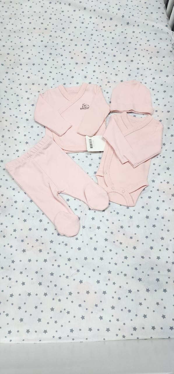 Aquababy Pink Newborn Receiving Set – Soft Cotton Baby Gift Set