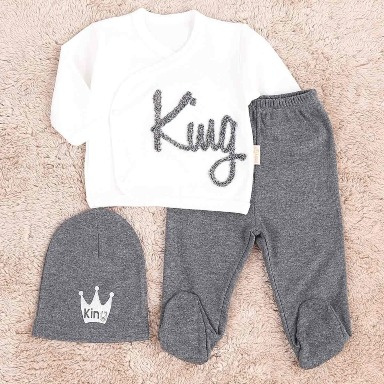 Aquababy 3-Piece Newborn “King” Receiving Set