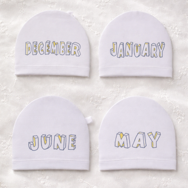 Baby Milestone Hats Set – Monthly Newborn