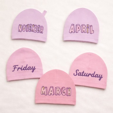 Baby Milestone Hats Set – Monthly Newborn