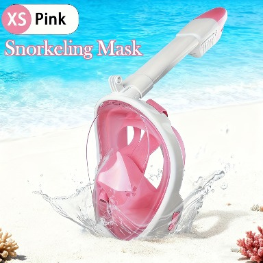 Full-Face Snorkeling Mask with Action Camera Mount for Girls