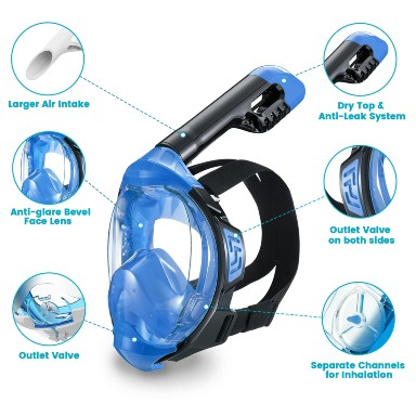 Khroom Seaview Y Full-Face Snorkel Mask for Boys