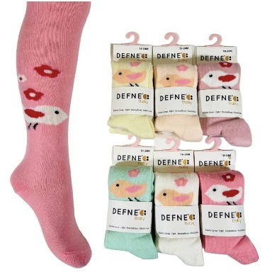 Baby Bird Pattern Pantyhose – Cotton Tights for Infants & Toddlers