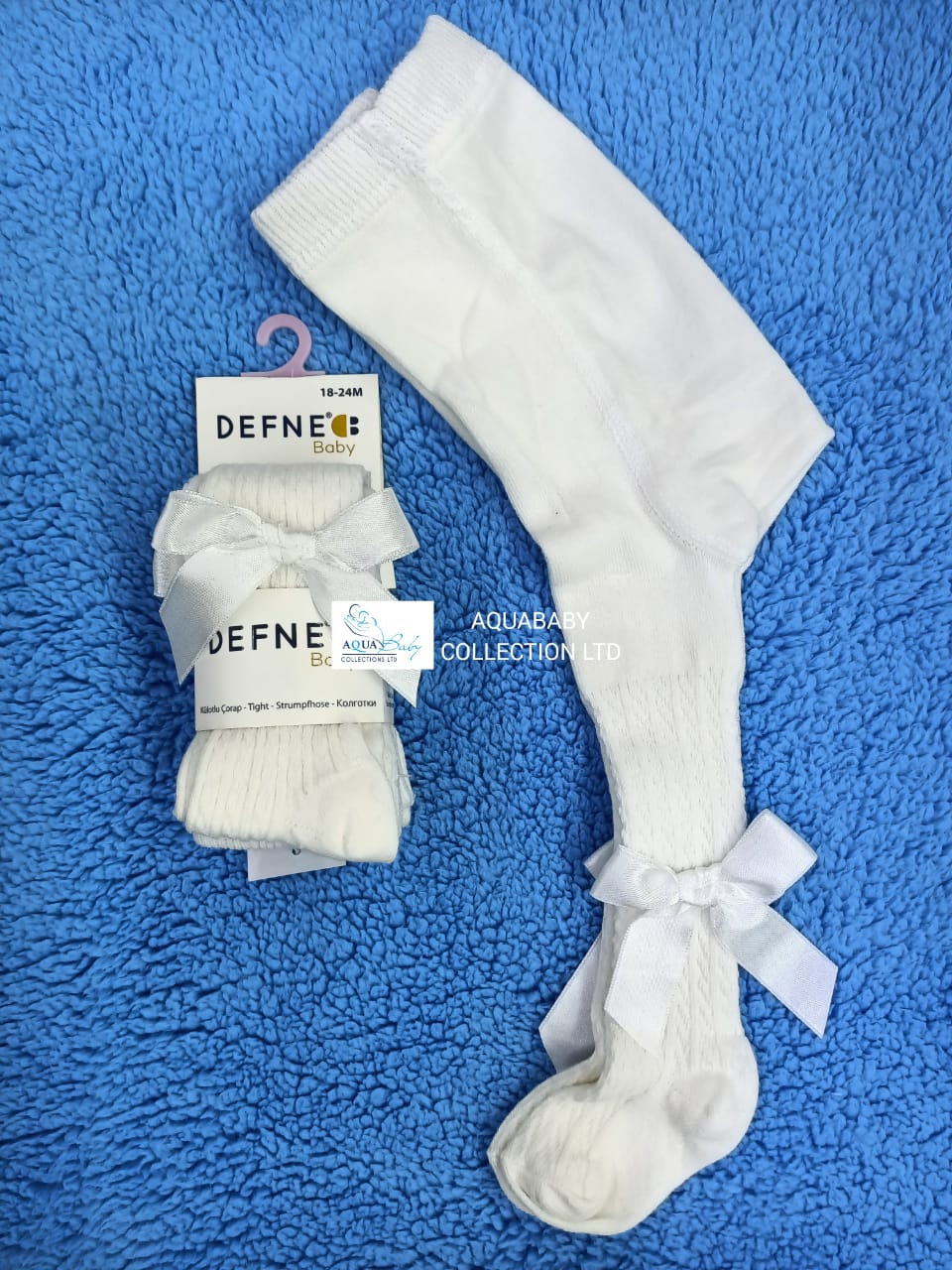 Baby Ribbed Cotton Stockings – Soft Stretch Stockings with Bow Detail