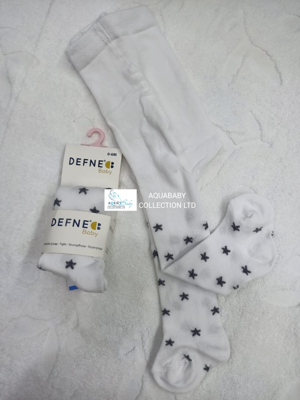 Baby Girls’ Star Pattern Stockings – Soft Cotton Stretch Hosiery