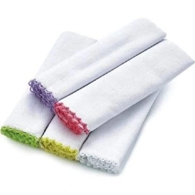 BabyJem Soft Cotton Baby Handkerchief (Double Layer, Single Piece)
