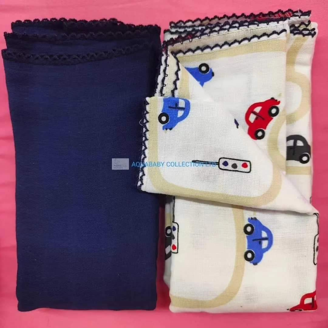Aquababy 2-Piece Muslin Swaddle Blanket Set