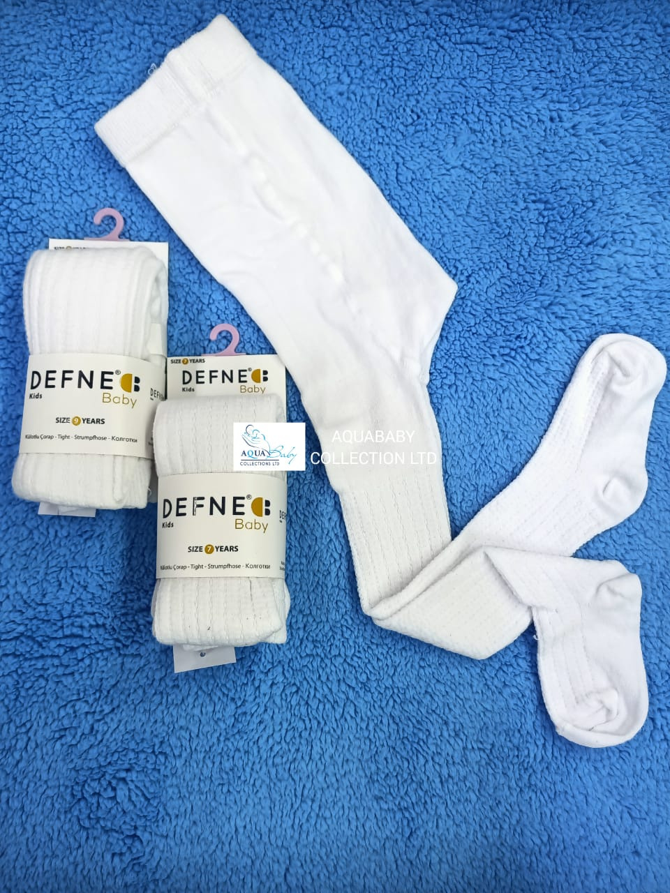 Baby Ribbed Knit Stockings (Soft Cotton Blend, Single Pair) 7 and 9 years