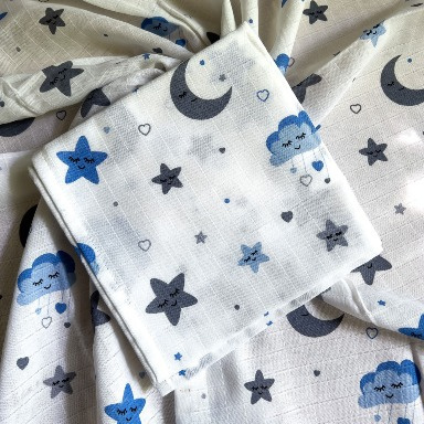 Minibird Cotton Muslin Baby Swaddle Blanket 80x100cm – Soft Breathable Newborn Wrap