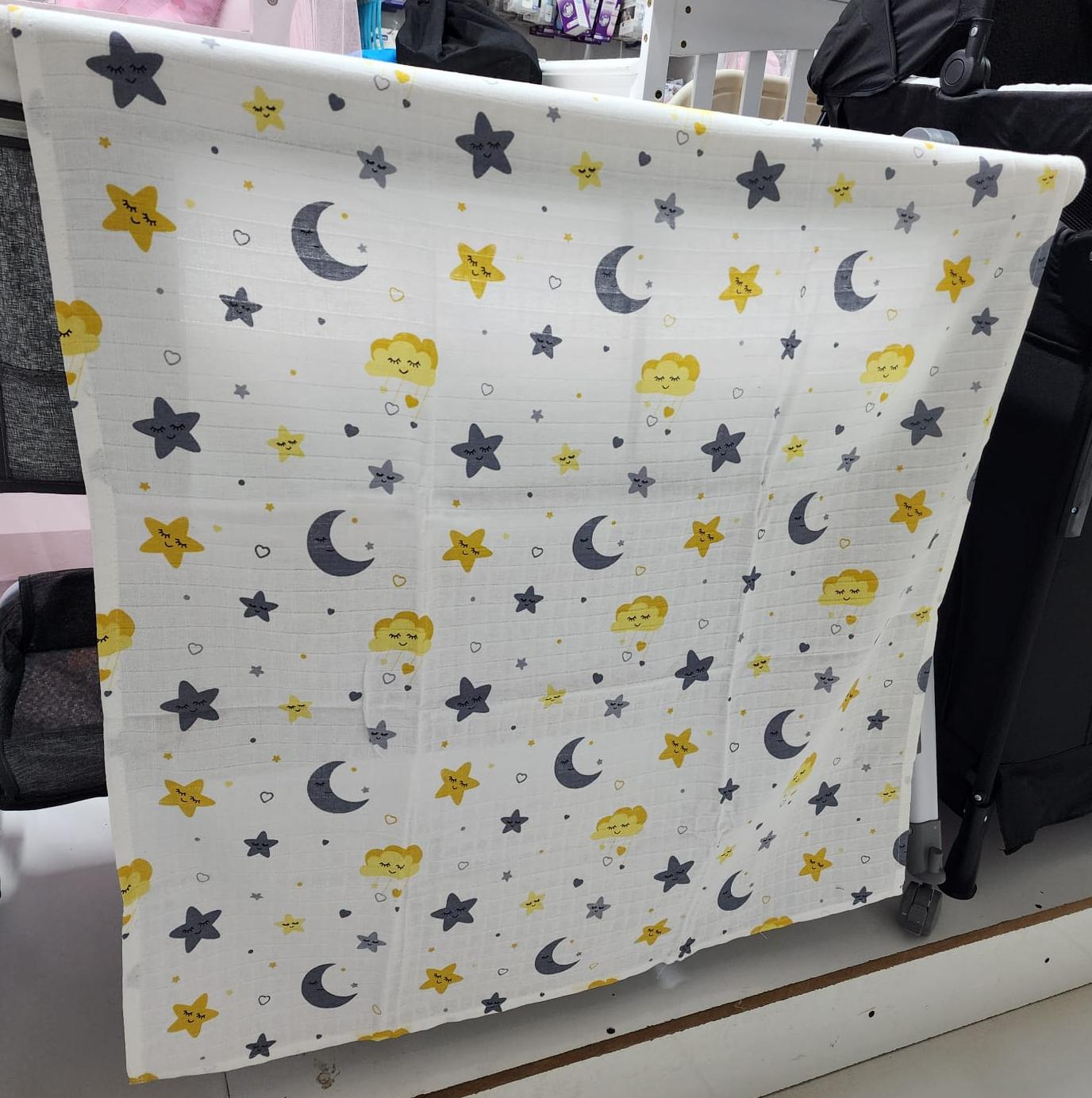 Minibird Cotton Muslin Baby Swaddle Blanket 80x100cm – Soft Breathable Newborn Wrap