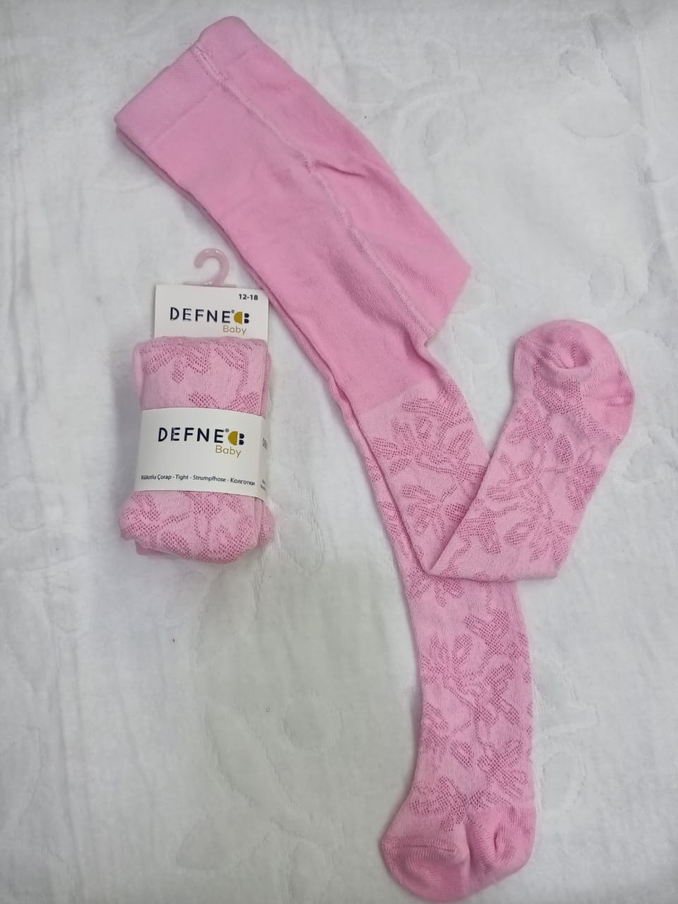 Defne Baby Diamond Knit Baby Stockings – Single Pair