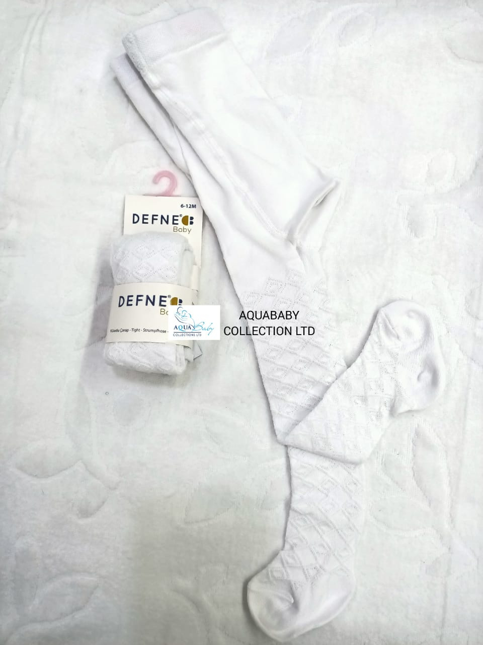 Defne Baby Diamond Knit Baby Stockings – Single Pair