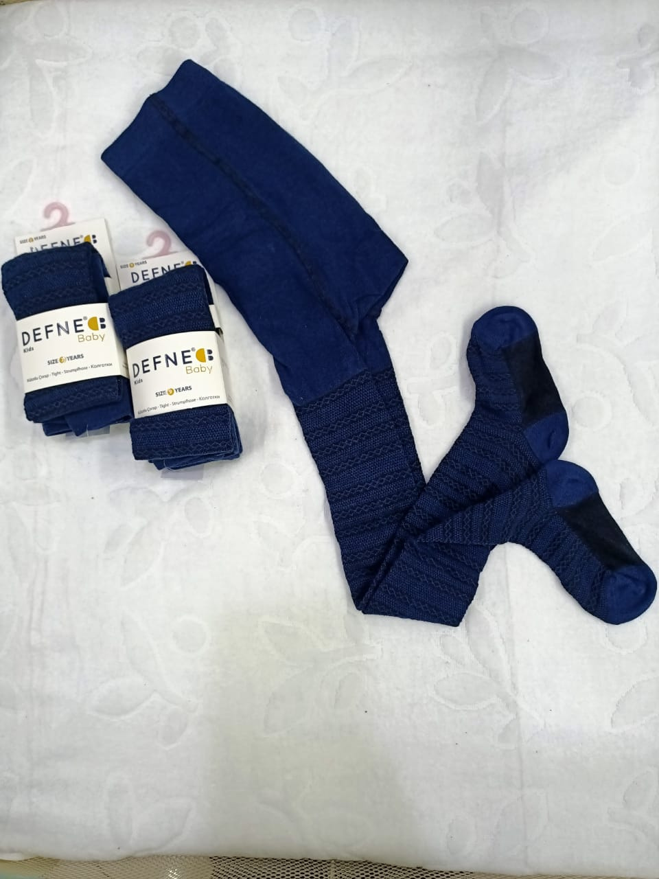 Defne Baby Cable-Knit Cotton Tights – Single Pair