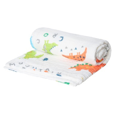 Organic Bamboo Muslin Baby Swaddle Blanket (Multi-Purpose)