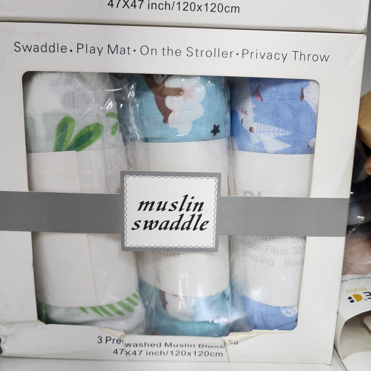 Mariliam Cotton Muslin Baby Swaddle Blanket 3-Pack – Soft & Breathable