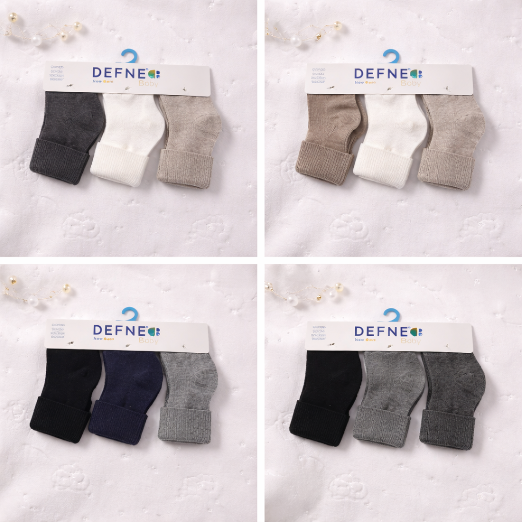 Defne Baby Cotton Infant Socks – 0–6 Months – Single Pair