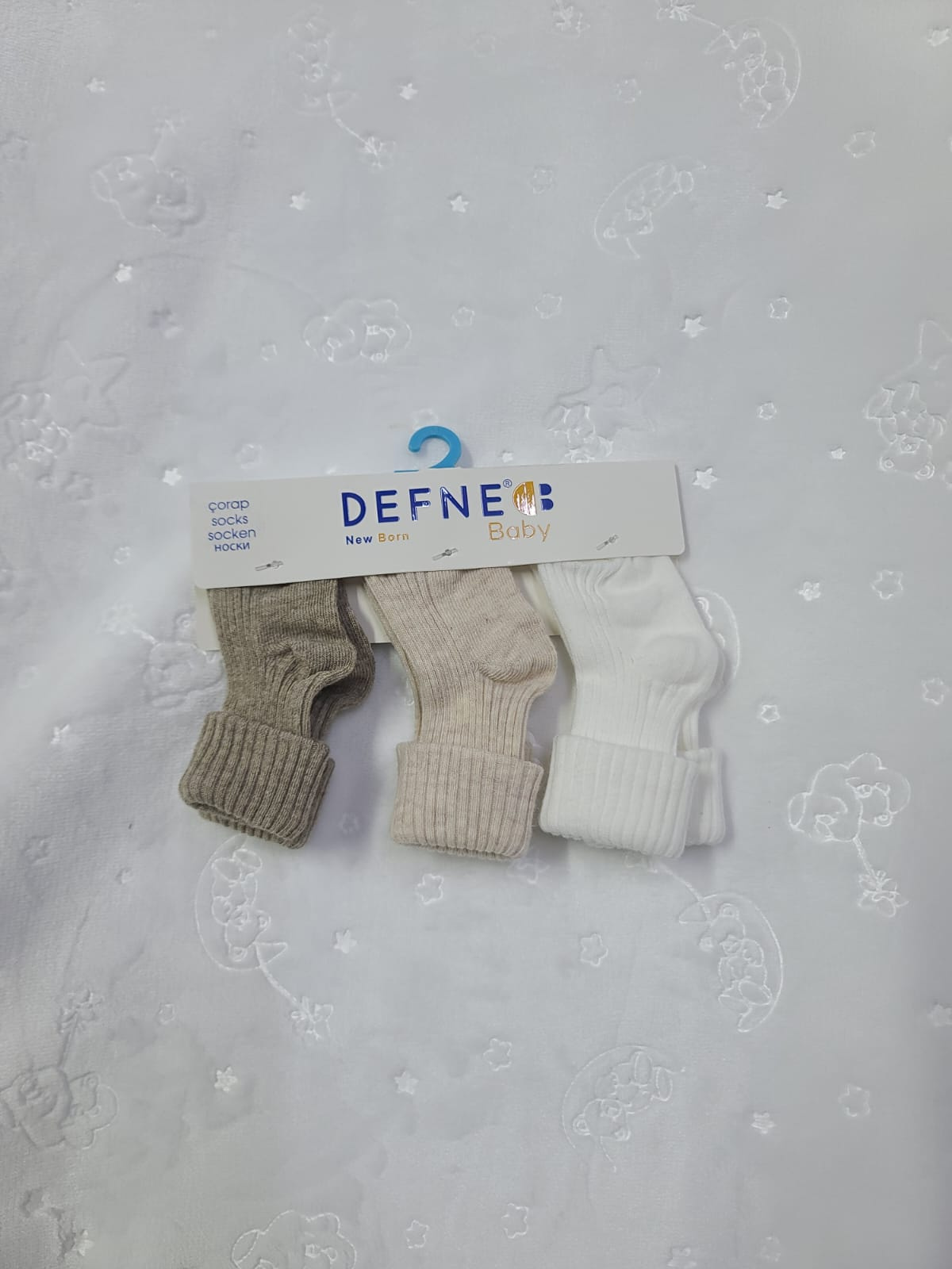 Defne Baby Cotton Infant Socks – 0–6 Months – Single Pair
